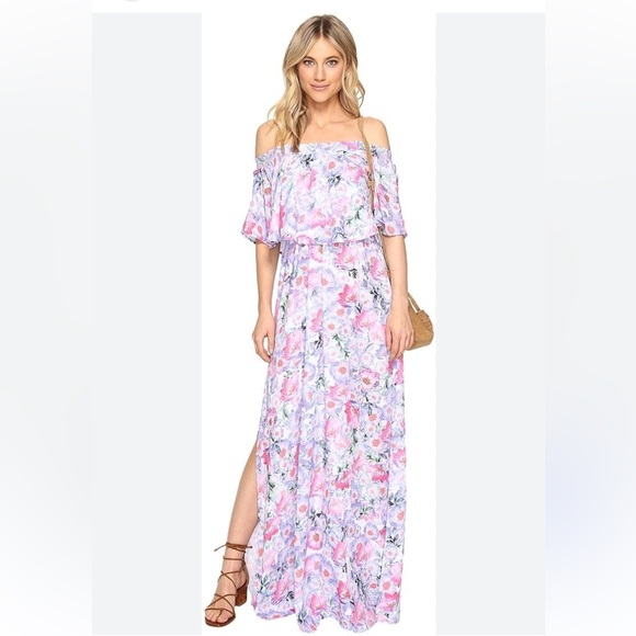 Show Me Your MuMu Dresses & Skirts - Show Me Your MuMu Hacienda Dress Beautiful Floral Maxi Dress - Pink, Purple